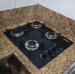 Cooktop 4 bocas Chamalux ultra chama preto Bivolt. TC na Amazon