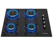 Cooktop 4 Bocas Mondial a Gás GLP Preto na Magazine Luiza