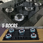 Cooktop 5 bocas Chamalux ultra chama preto Bivolt T.C na Amazon