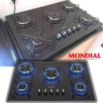 Cooktop 5 Bocas Mondial a Gás GLP Preto – CTG-02 na Magazine Luiza