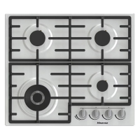 Cooktop A Gás 4 Bocas Hisense GM663XB Com Queimador Wok Inox – 220V na Casas Bahia