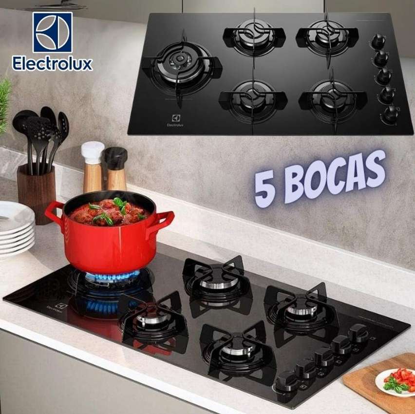 Cooktop a Gás 5 Bocas KE5TD com Queimador Tripla Chama Lateral Electrolux BIVOLT na Amazon