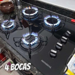 Cooktop a Gás Mondial, 4 Bocas, Bivolt, Preto/Inox – CTG-01 na Amazon