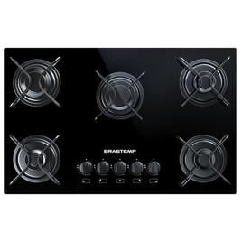 Cooktop Brastemp 5 Bocas Preto Ative! - BDD75AE na Brastemp