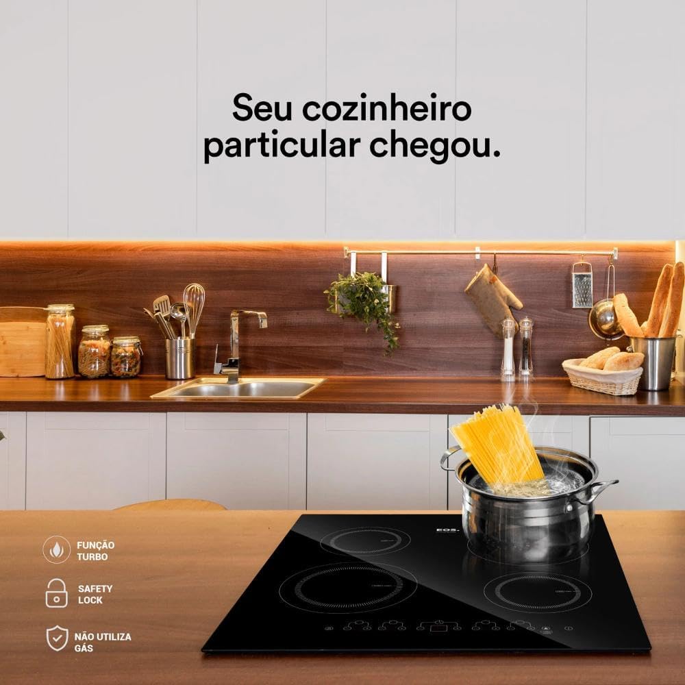 Cooktop de Indução Quatro Bocas Eos Eci04ep 220v na Amazon