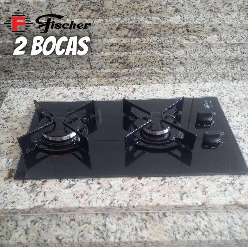 Cooktop Fischer 2 Bocas Fit Line Gás Mesa Vidro Preto Bivolt na Amazon