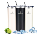 Copo Térmico com Canudo e Tampa 591ml Romantic Crown na Amazon