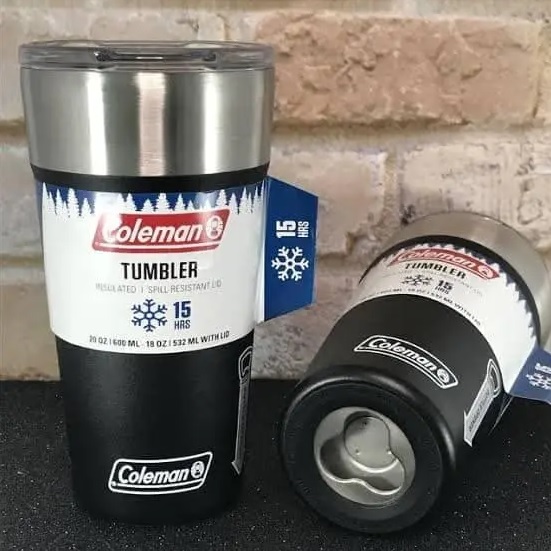 Copo Térmico com Tampa 600 ml Azul Coleman na Amazon