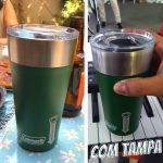 Copo Térmico com Tampa 600ml Verde Coleman na Amazon