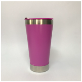 Copo térmico com tampa de vidro inox 473ml na Aliexpress
