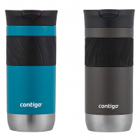 Copo Térmico Contigo Snapseal, 591 Ml, Sake/Juniper, Pacote Com 2 na Amazon