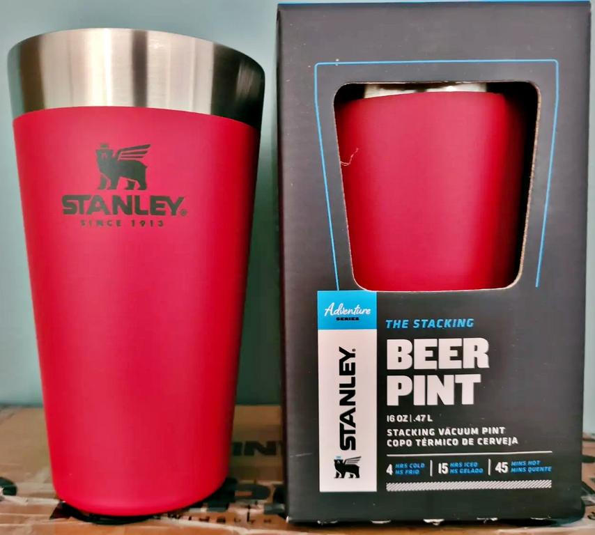 Copo térmico de cerveja Stanley|473ml Flame Red na Amazon