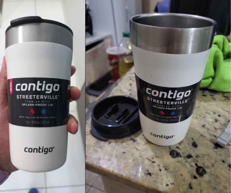 Copo Térmico Street 414ml Preto Contigo na Amazon