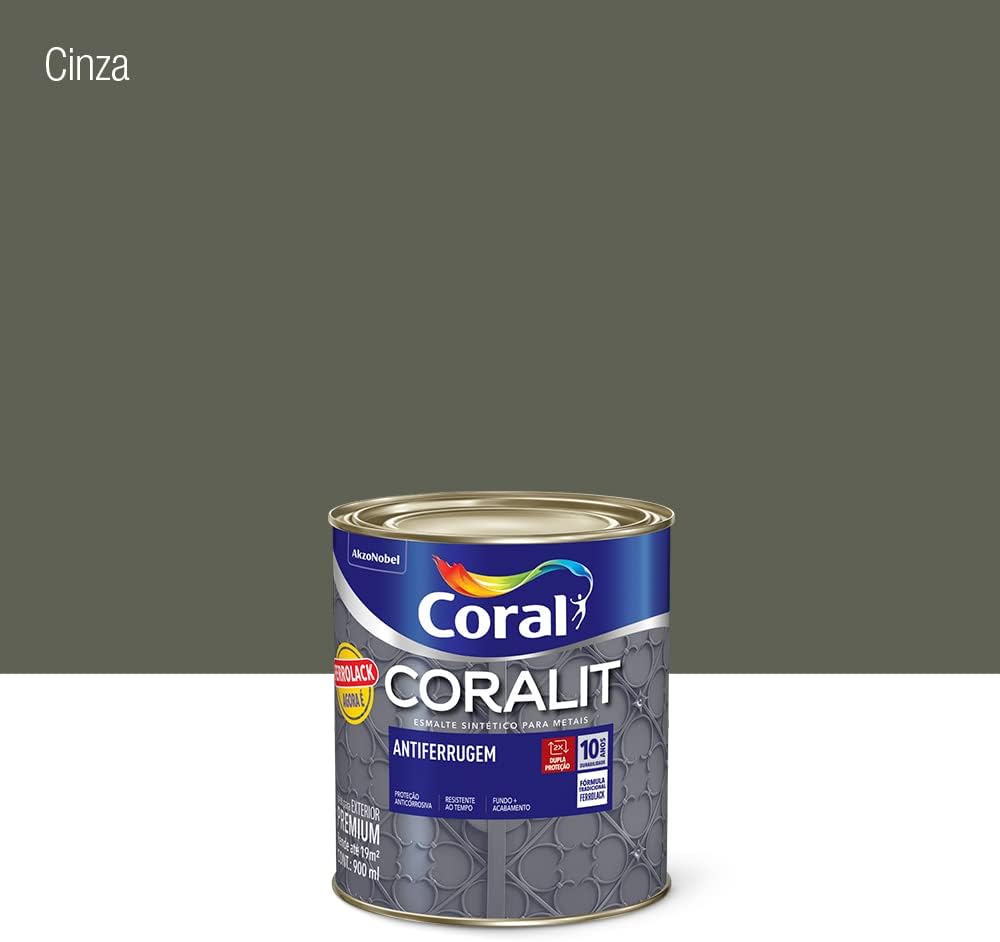 CORALIT ANTIFERRUGEM CINZA – PADRÃO FERROLACK 900ML – CORAL na Amazon