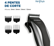 Cortador de Cabelos Hair Stylo, Mondial, Preto/Prata na Amazon