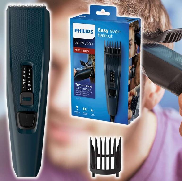 Cortador de cabelos Philips com 13 ajustes de altura, Bivolt – HC3505/15 na Amazon