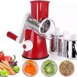 Cortador Fatiador Ralador 3 Laminas Alimentos Legumes Verduras Grãos Queijo Cozinha Pratica Rápida e sem Sujeira (VERMELHO) na Amazon