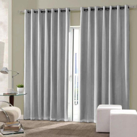 Cortina Blackout Tecido Sala/Quarto 300x250 Cinza Claro Admirare na Casas Bahia