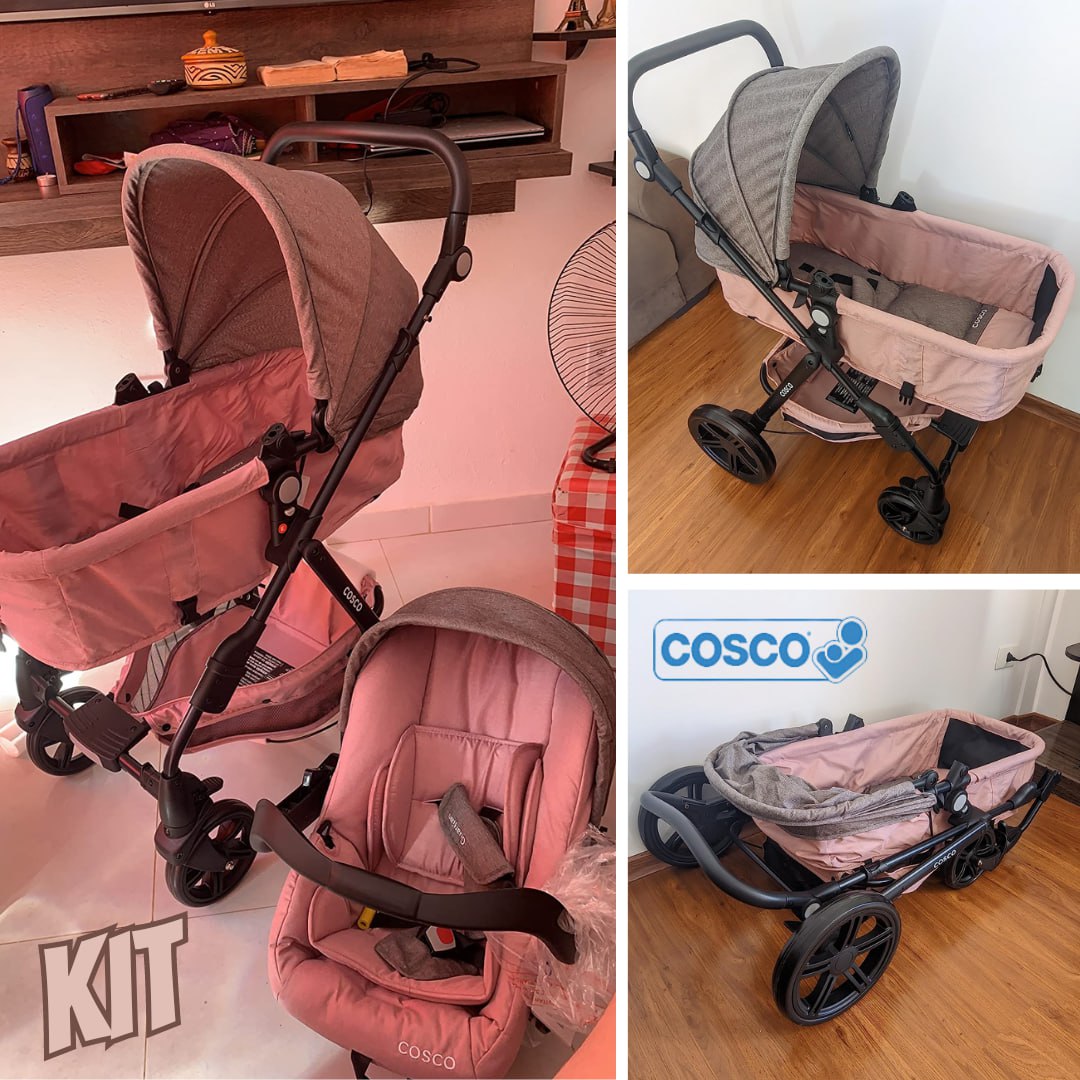 Cosco Kids, Travel System Poppy Trio, Rosa Mescla na Amazon