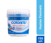 Cotonetes Hastes Flexíveis Pote com 150 unidades na Amazon