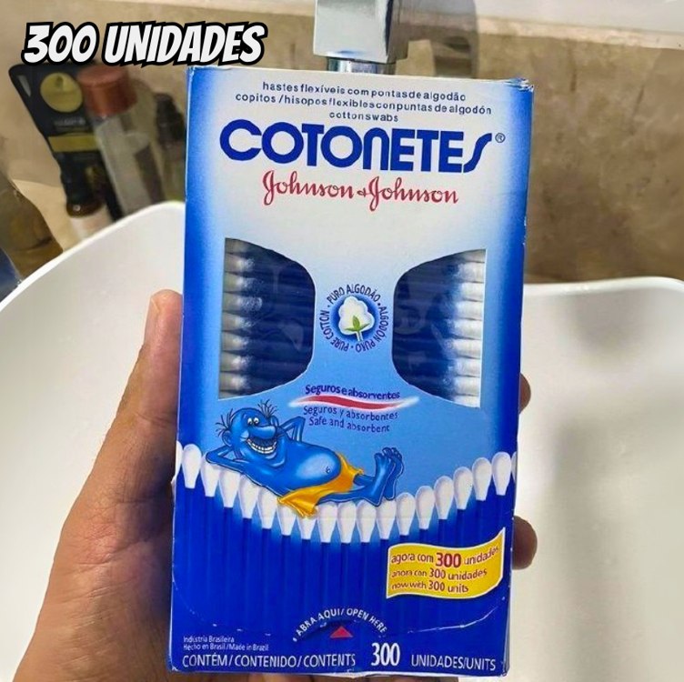 Cotonetes Hastes Flexíveis,300un na Amazon