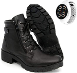 Coturno Bota Feminina Confortável Macia + Relógio Feminino Led Pulso na Amazon