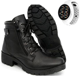 Coturno Bota Feminina Confortável Macia + Relógio Feminino Led Pulso na Amazon