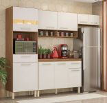 Cozinha Compacta Demóbile Dama com Balcão – Nicho para Micro-ondas 9 Portas 2 Gavetas na Magazine Luiza