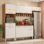 Cozinha Compacta Demóbile Dama – Nicho para Micro-ondas 6 Portas 1 Gaveta na Magazine Luiza