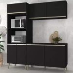Cozinha Completa Luciane Veneza com Balcão com Nicho para Micro-ondas 7 Portas na Magazine Luiza