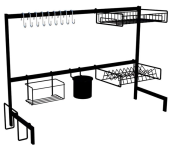 Cozinha Suspensa Modular Autosustentável Escorredor 20 Peças (PRETA) na Amazon