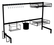 Cozinha Suspensa Modular Autosustentável Escorredor 20 Peças (PRETA) na Amazon