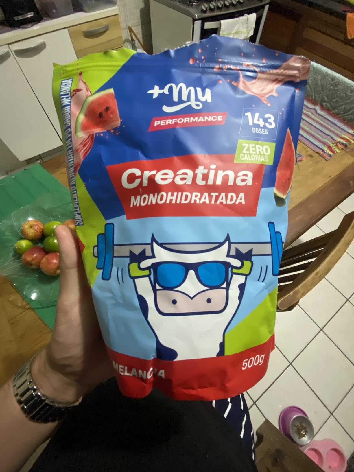 Creatina, Mais Mu, Sabor Melancia, 100% Pura, Mais Força e Desempenho – 500g na Amazon