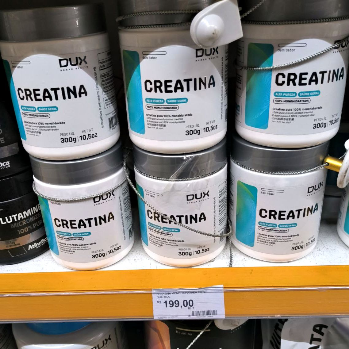 CREATINA MONOHIDRATADA 300G – DUX NUTRITION na Shopee
