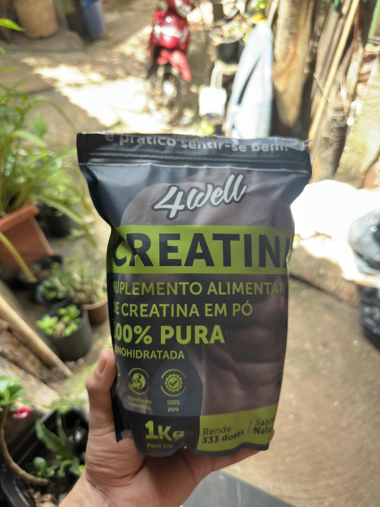 Creatina Monohidratada 4well 1Kg Sabor Natural na Amazon