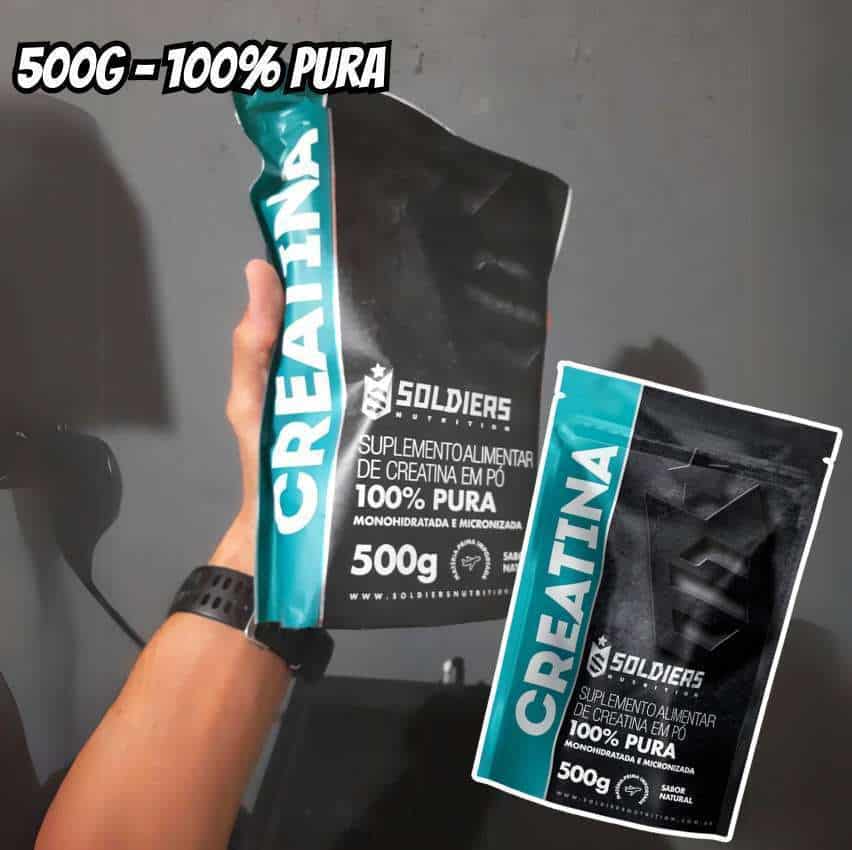 Creatina Monohidratada 500g - 100% Pura Importada - Soldiers Nutrition na Amazon
