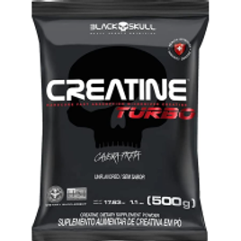 Creatina Turbo com Máxima Absorção Suplemento em Pó Refil 500g - Black Skull na Amazon