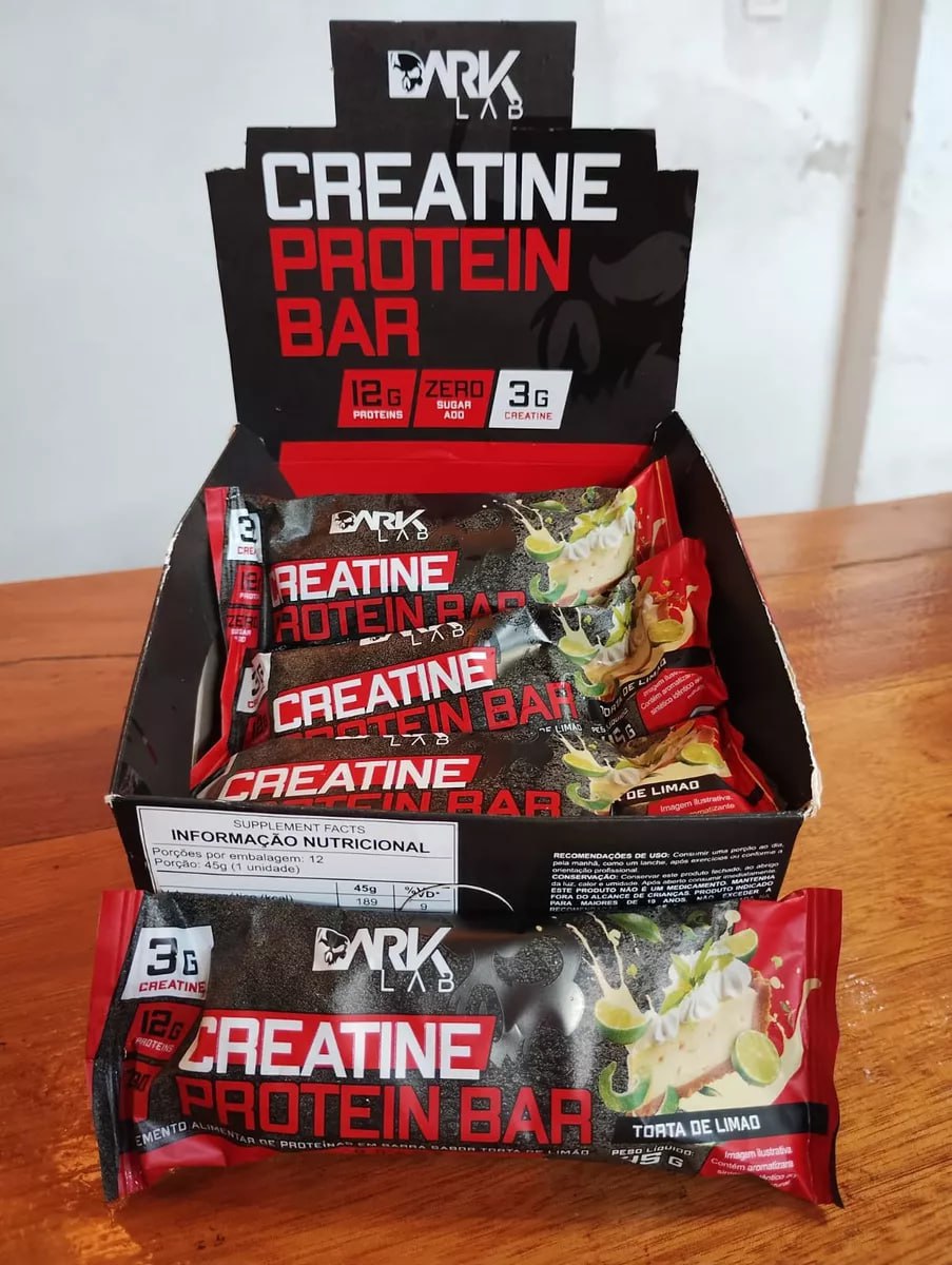 Creatine Protein Bar Display 12 UN TORTA DE LIMÃO Dark Lab na Amazon