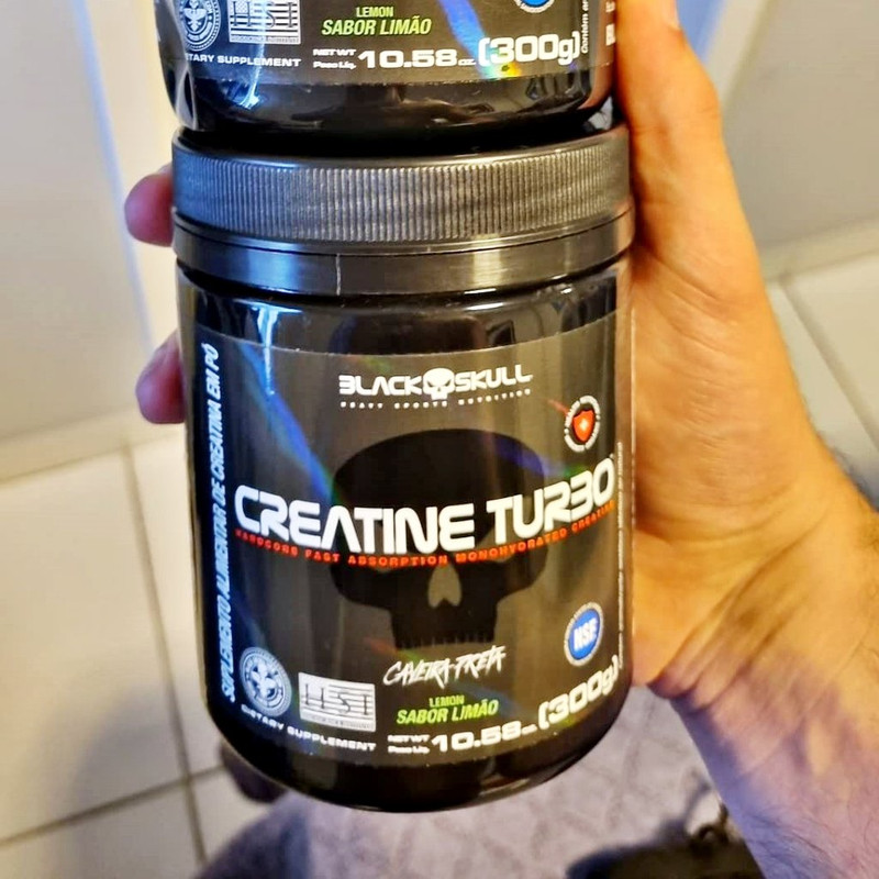Creatine Turbo Monohidratada – 300g Limão – Black Skull na Amazon