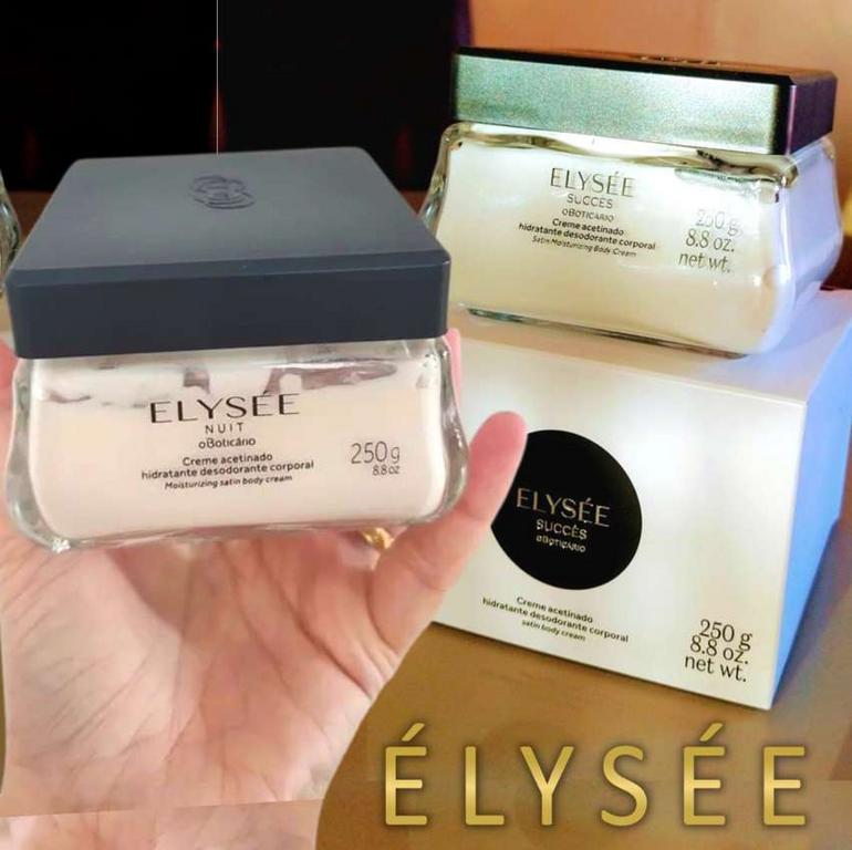 Creme Acetinado Hidratante Desodorante Corporal Elysée Succès 250g na oBoticário