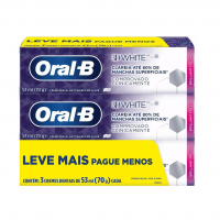 Creme Dental Clareador Oral-B 3D White Brilliant Fresh 70g - 3 Unidades na Amazon