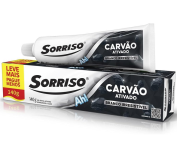 Creme Dental Clareador Sorriso Carvão Ativado – 140g na Amazon