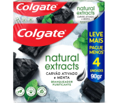 Creme Dental Colgate Clareador Natural Extracts Carvão Ativado 90g,  com Extratos Naturais –  4 Unidades na Amazon