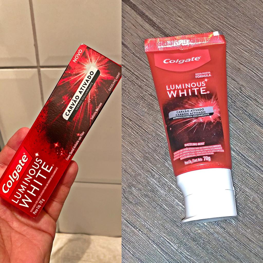 Creme Dental Colgate Luminous White Carvão Ativado 70G, Colgate, 70g na Amazon