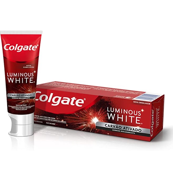 Creme Dental Colgate Luminous White Carvão Ativado 70G, Colgate, 70g na Amazon