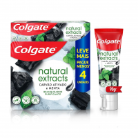 Creme Dental Colgate Natural Extracts Carvão Ativado E Menta 4 Unid 90g na Amazon