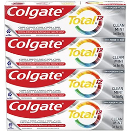 Creme Dental Colgate Total 12 Clean Mint 90g - 4 Unidades na Amazon