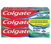 Creme Dental Colgate Tripla Ação Menta Original 90g – 6 unidades na Amazon