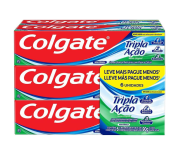 Creme Dental Colgate Tripla Ação Menta Original 90g – 6 unidades na Amazon