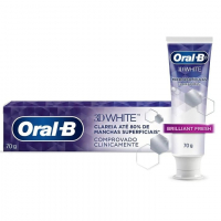 Creme Dental Oral-B 3D White Brilliant Fresh 70g na Pague Menos